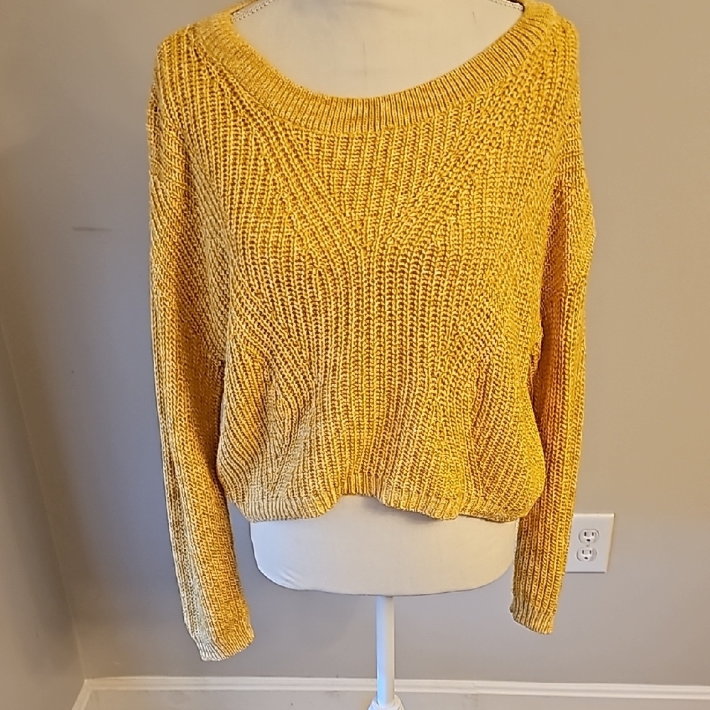 Yellow Knit Women's Sweater